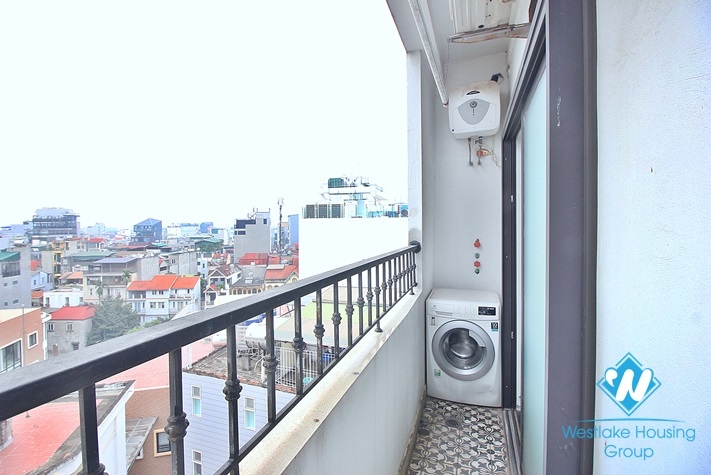 Top floor one bedroom apartment for rent near Water Park, Tay Ho, Ha Noi